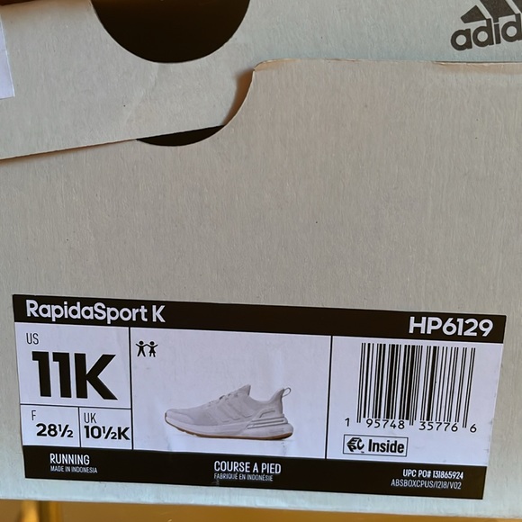 NIB Adidas Rapida Sport K Running Shoes kids 11K - Picture 9 of 9